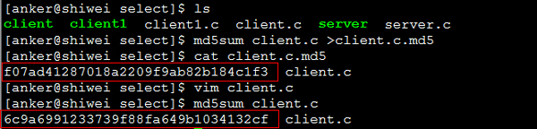 Linux/Unix使用md5sum命令比较文件md5值的方法